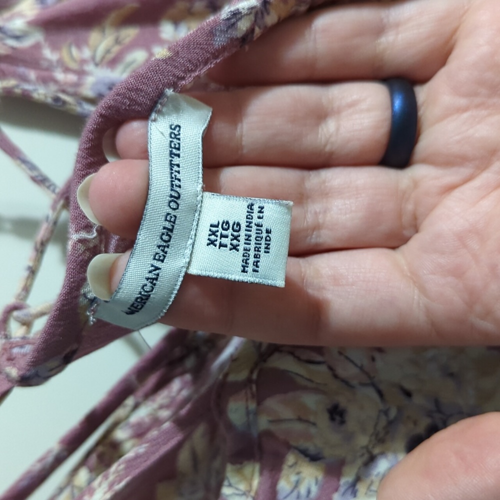 American Eagle button front floral maxi dress - Picture 7 of 9